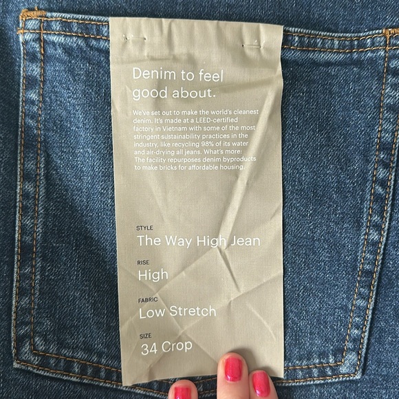 NWT EVERLANE The Way High Jean Size 34 Crop - Picture 5 of 8
